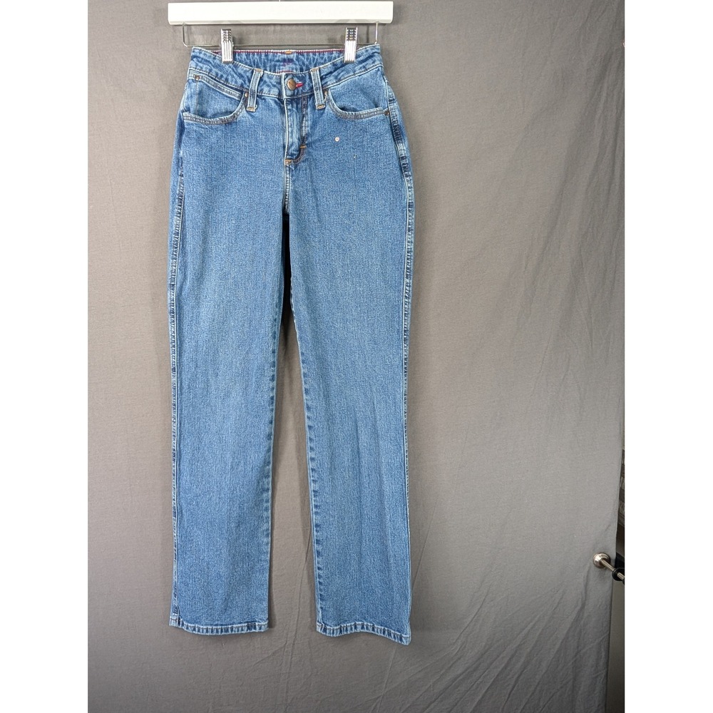 Wrangler Women Blue Straight Leg High Rise Denim Jeans‎   1x32